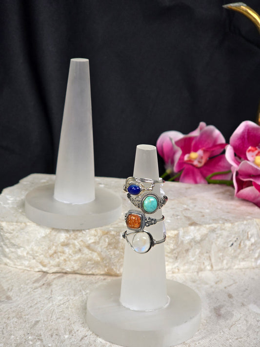Selenite Ring Stands