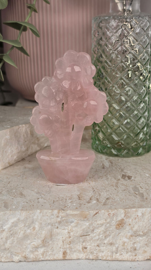 Rose Quartz Flower Pot