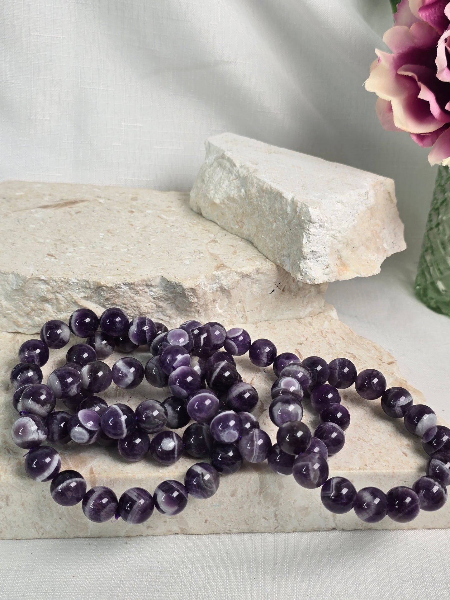 8mm Chevron Amethyst Bracelets