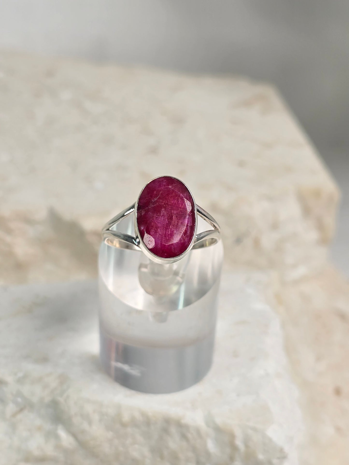 Ruby Size 10 Sterling Silver ring
