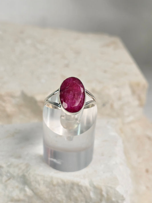 Ruby Size 10 Sterling Silver ring