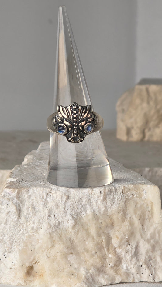 Moonstone Sterling Silver Ring adjustable band
