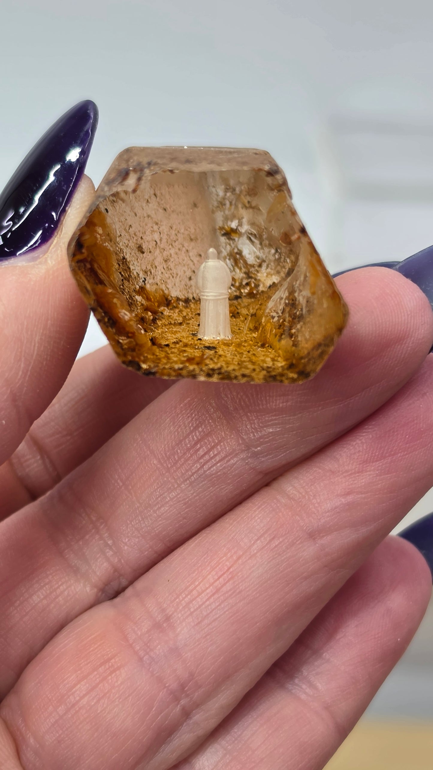 Handcrafted internally etched Quartz Seer Stones