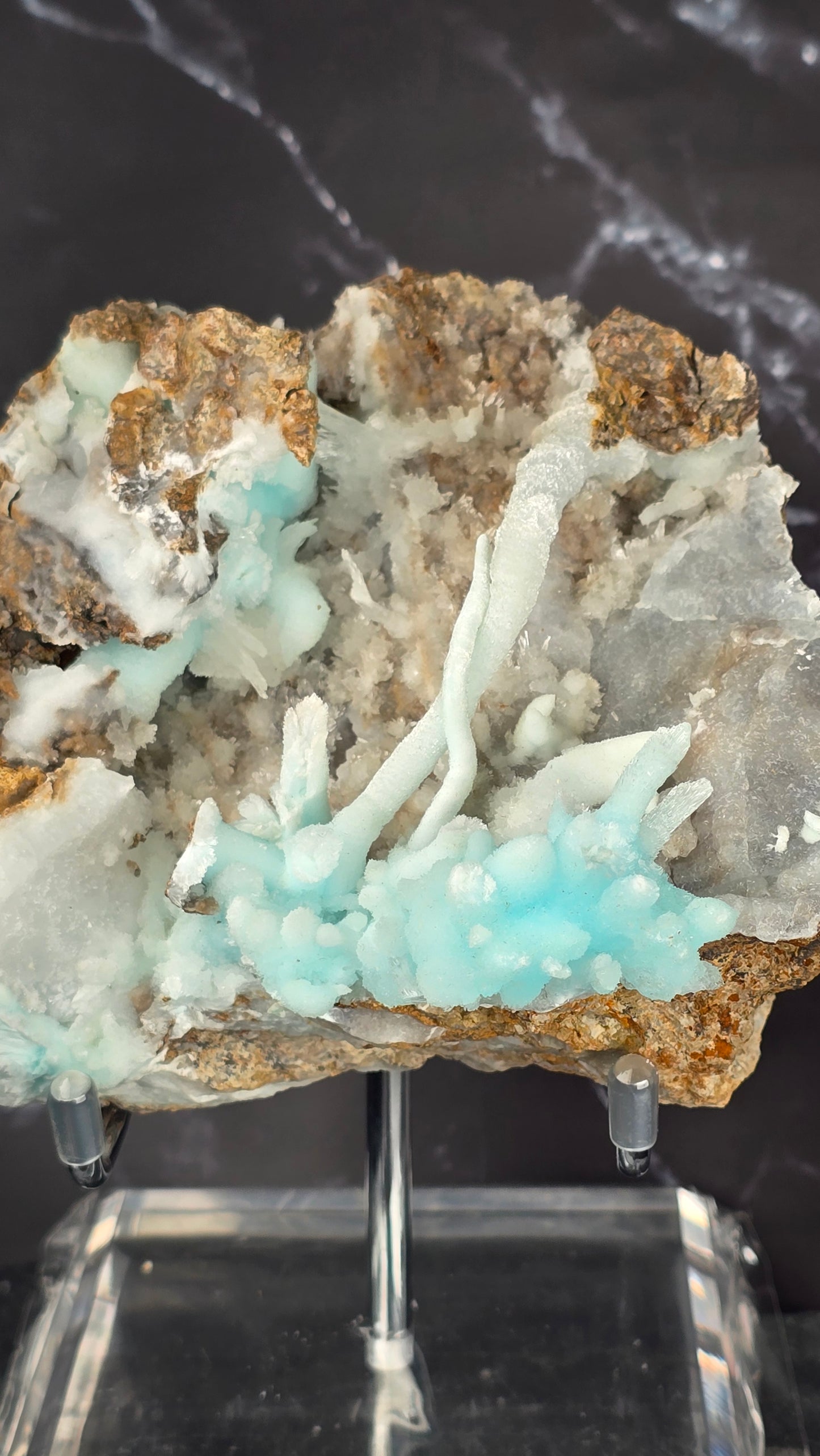 Collectors Grade XL Blue Aragonite Specimen