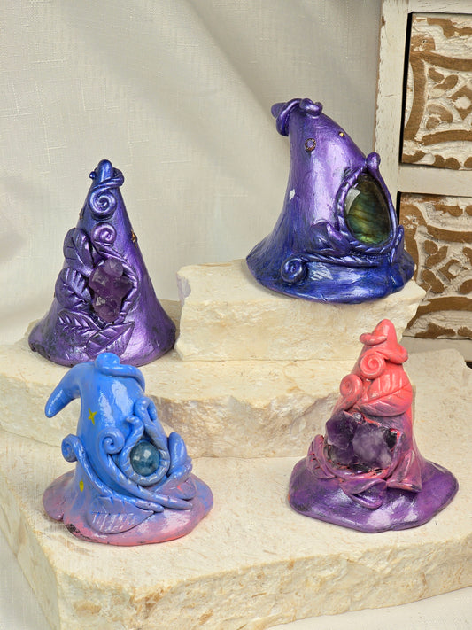 Resin Crystal Decorated Witches Hats