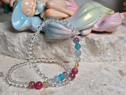 Multi Crystal  4mm Bead Bracelet