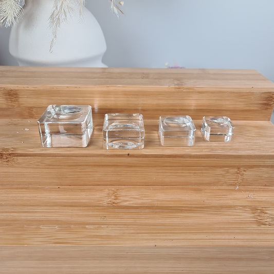 Glass Cube Sphere Stands